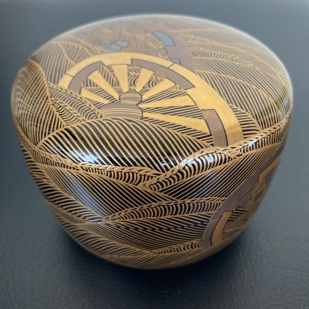 Amazon.co.jp: 茶道具 棗 平棗 源氏車蒔絵 工芸品 漆芸 : おもちゃ